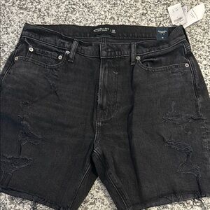 Abercrombie & Fitch Black Jean Shorts